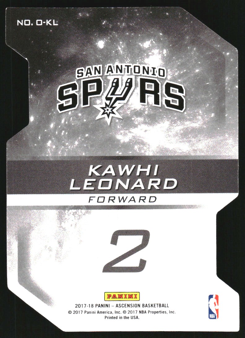 2017-18 Panini Ascension Overdrive Die Cuts #15 Kawhi Leonard