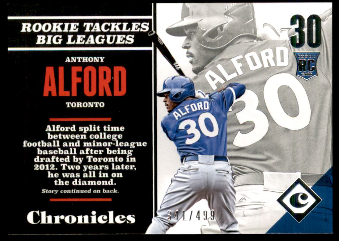 2017 Panini Chronicles #128 Anthony Alford RC
