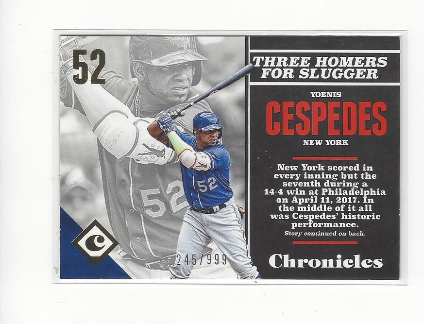 2017 Panini Chronicles Gold #29 Yoenis Cespedes