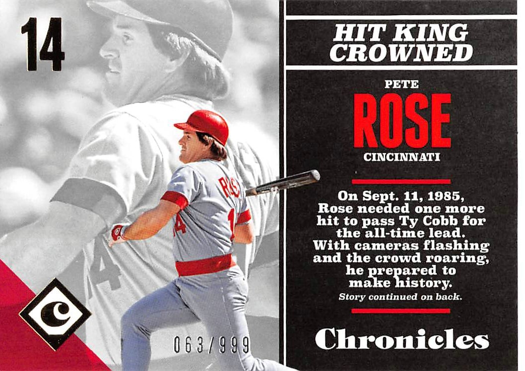 2017 Panini Chronicles Gold #61 Pete Rose