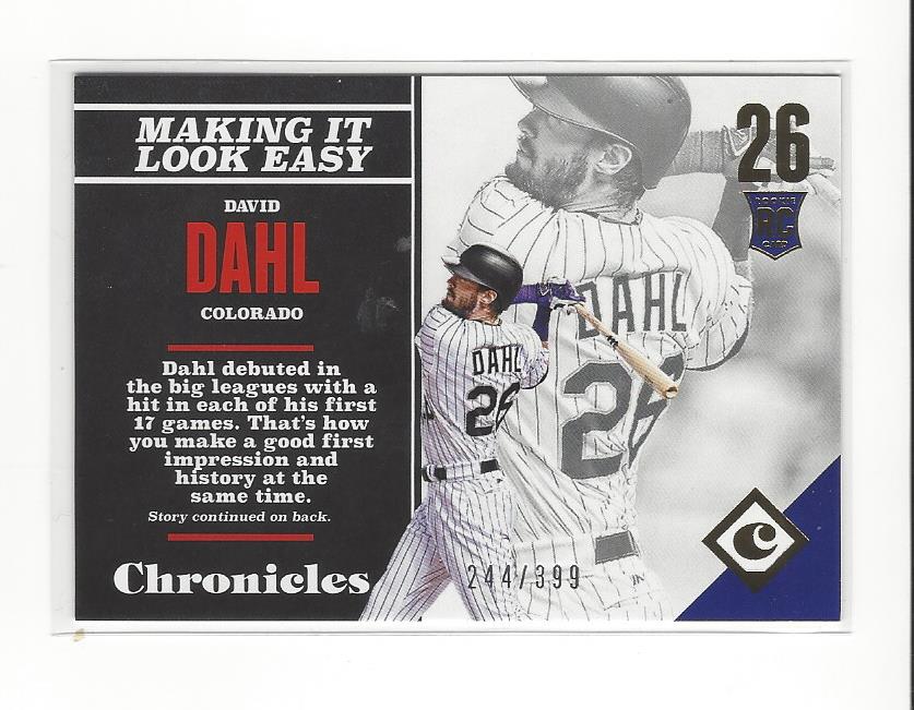 2017 Panini Chronicles Gold #109 David Dahl