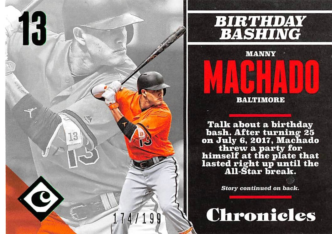 2017 Panini Chronicles Green #94 Manny Machado