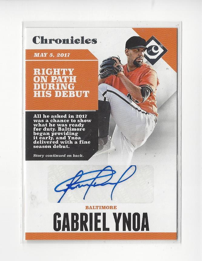 2017 Panini Chronicles Autographs #37 Gabriel Ynoa