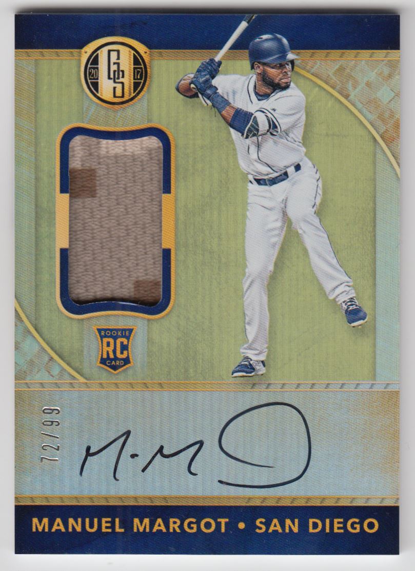 2017 Panini Gold Standard #40 Manuel Margot AU JSY/99 RC