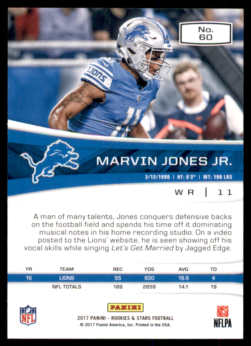 2017 Rookies and Stars Red and Blue #60 Marvin Jones Jr.