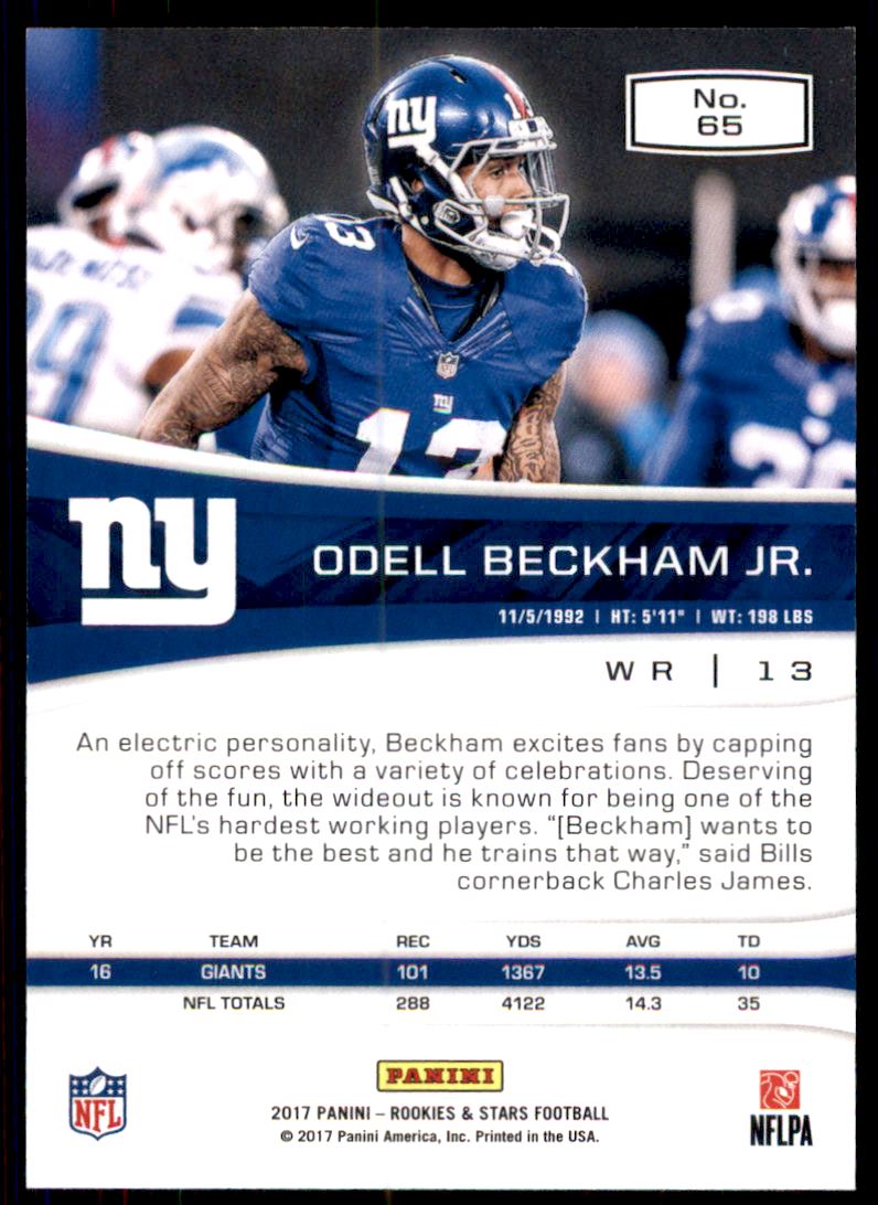 2017 Rookies and Stars Red and Blue #65 Odell Beckham Jr.
