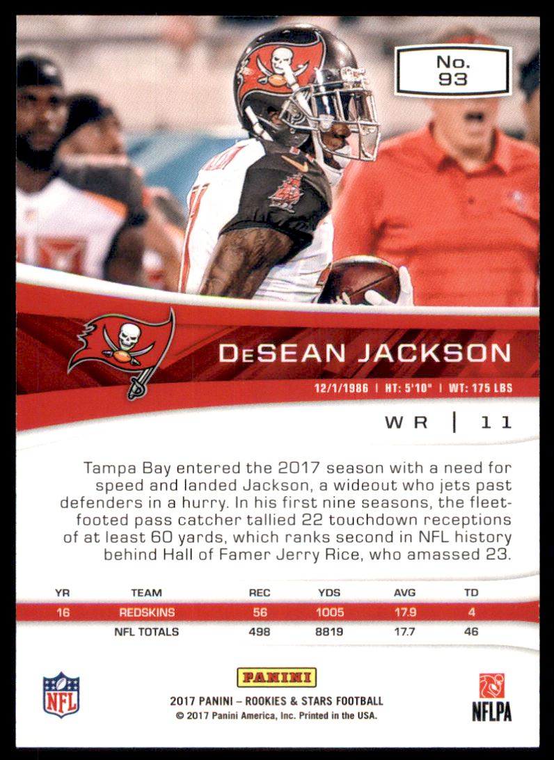2017 Rookies and Stars Red and Blue #93 DeSean Jackson