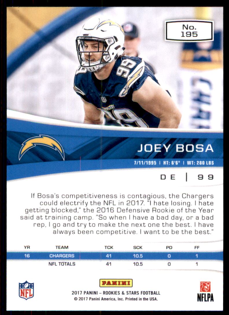 2017 Rookies and Stars Red and Blue #195 Joey Bosa
