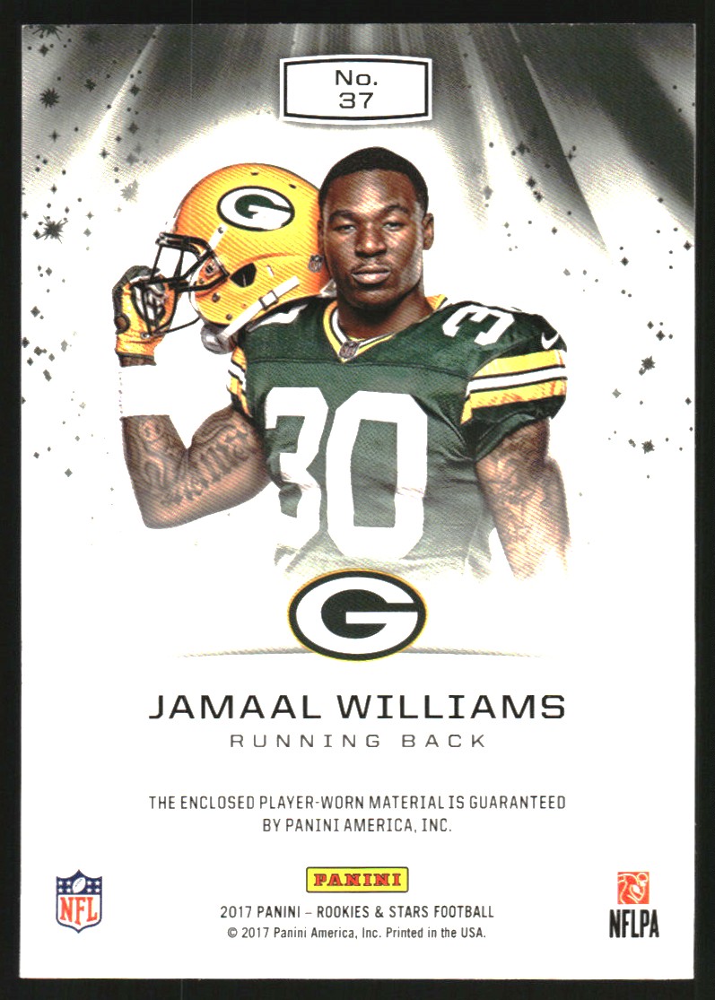 2017 Rookies and Stars Star Search Jerseys #37 Jamaal Williams back image