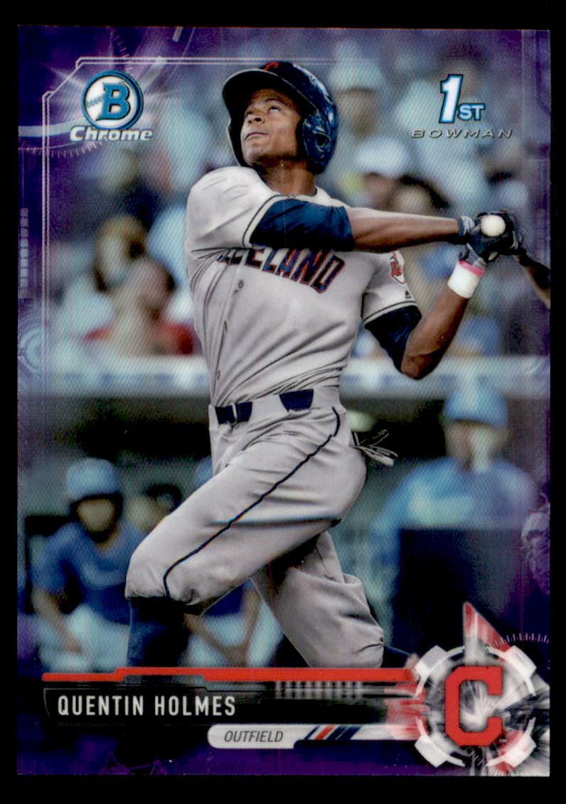 2017 Bowman Chrome Draft Purple Refractors #BDC118 Quentin Holmes
