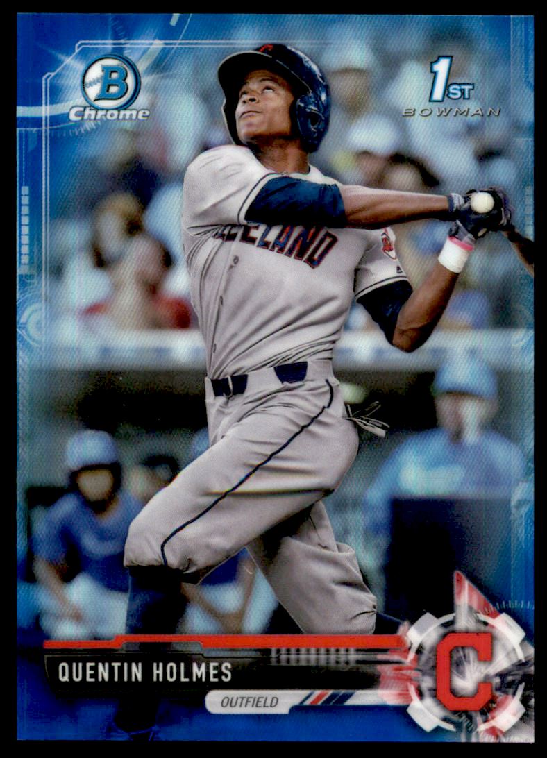 2017 Bowman Chrome Draft Blue Refractors #BDC118 Quentin Holmes
