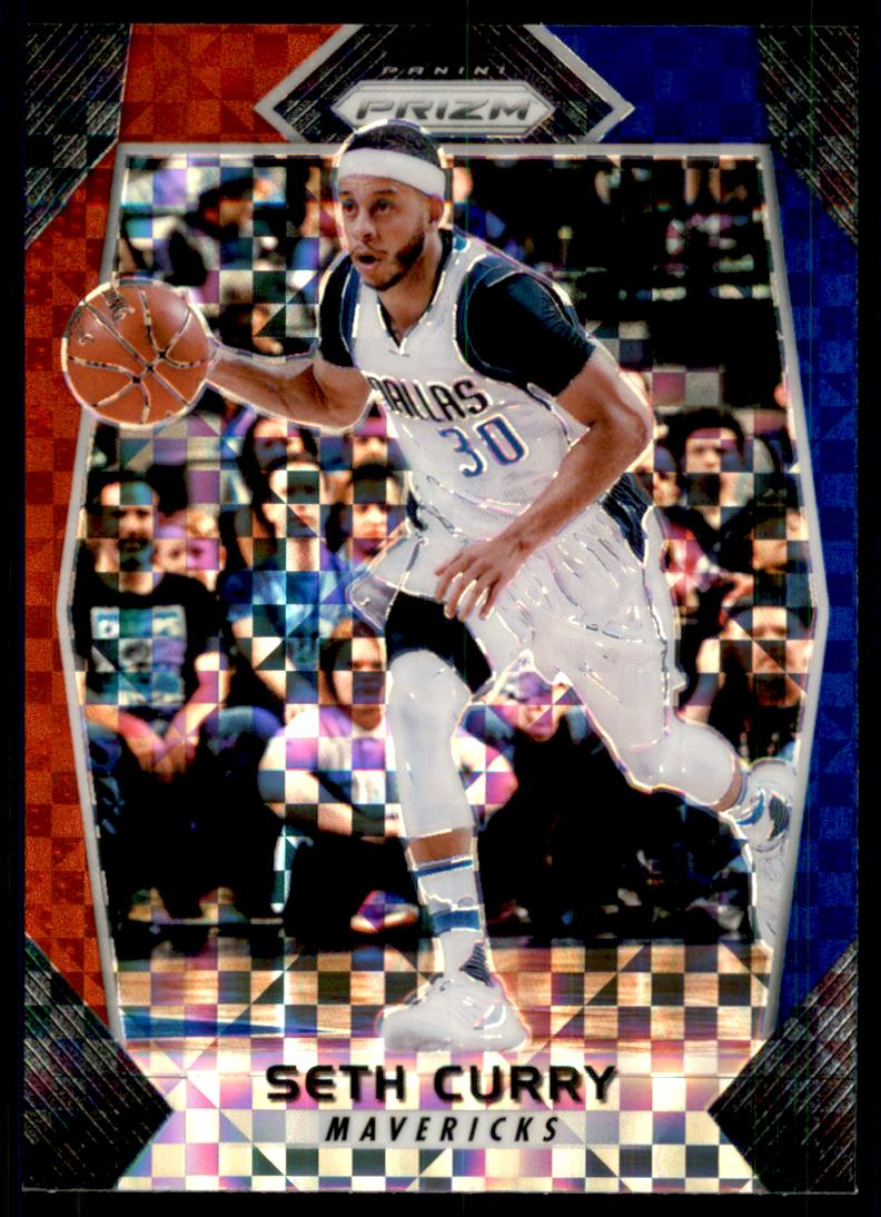 2017-18 Panini Prizm Prizms Red White and Blue #96 Seth Curry