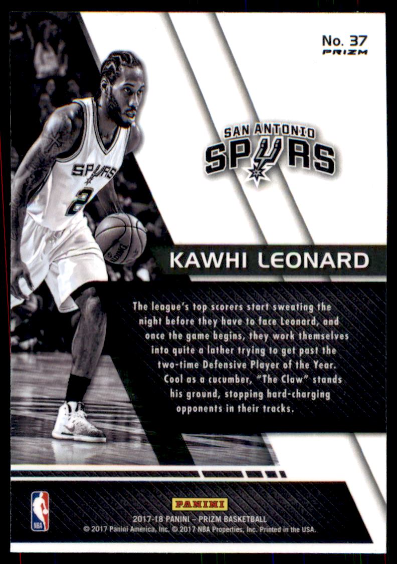 2017-18 Panini Prizm Fundamentals Prizms Fast Break #37 Kawhi Leonard