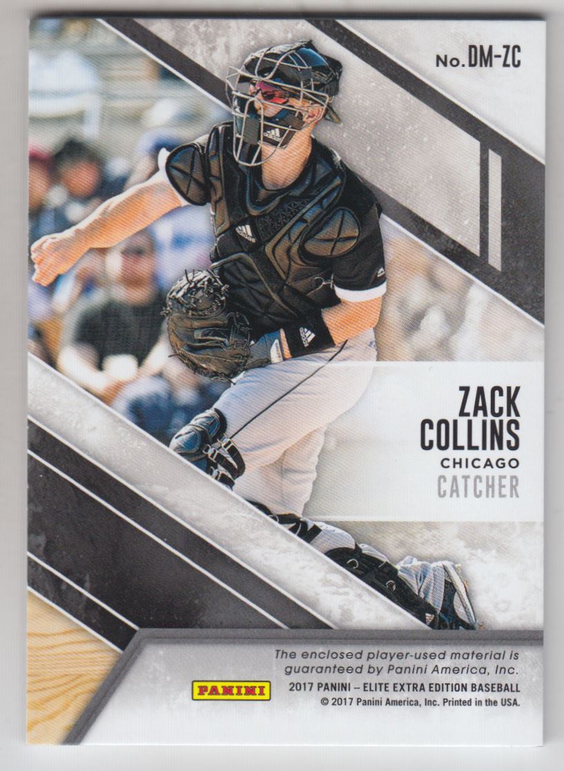 2017 Elite Extra Edition Dual Materials Holo Silver #14 Zack Collins back image