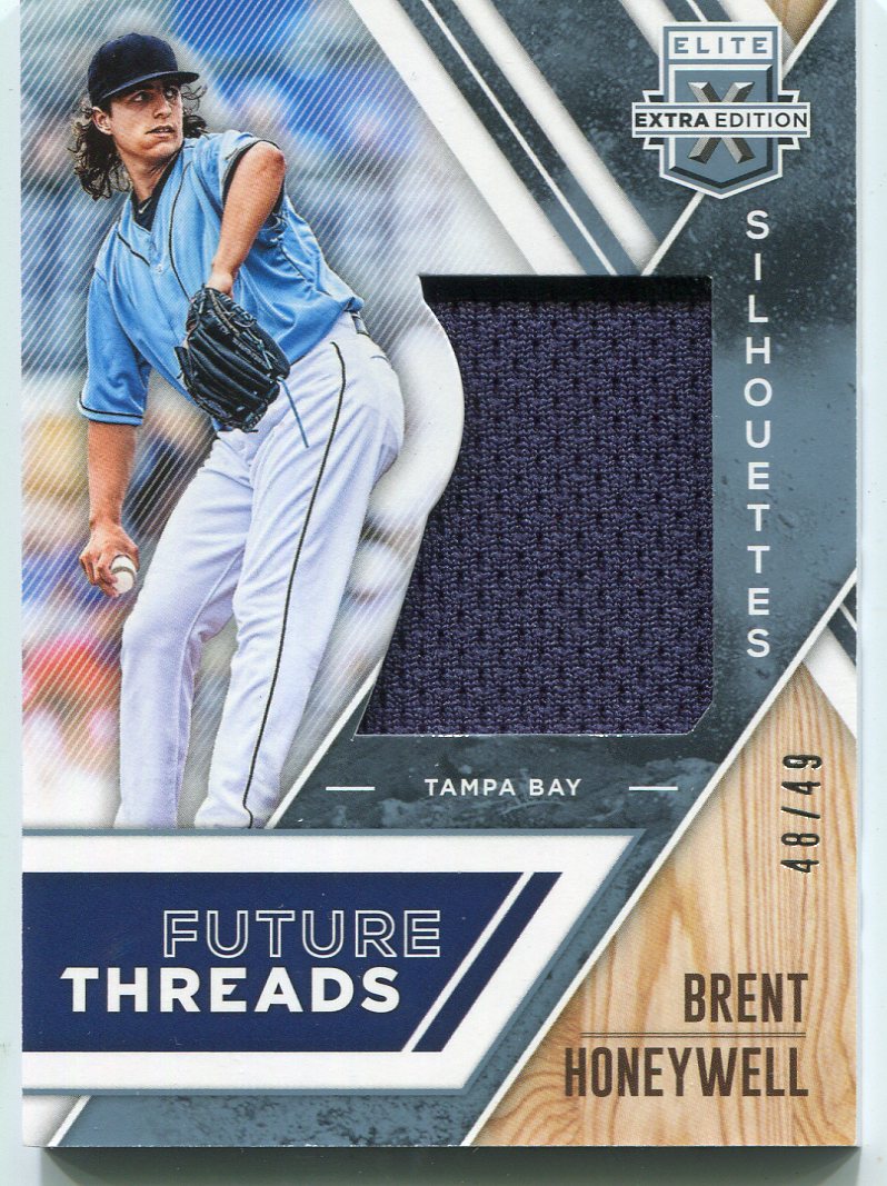 2017 Elite Extra Edition Future Threads Silhouettes Holo Silver #6 Brent Honeywell/49