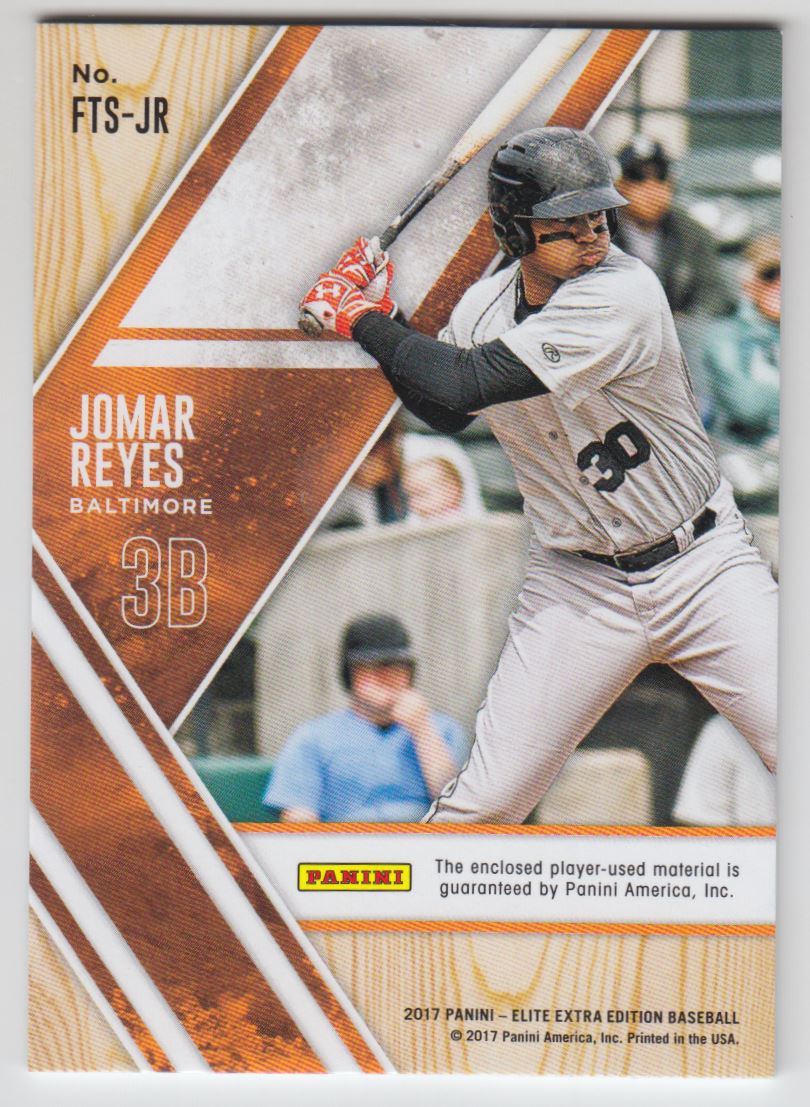 2017 Elite Extra Edition Future Threads Silhouettes Silver #12 Jomar Reyes/149 back image