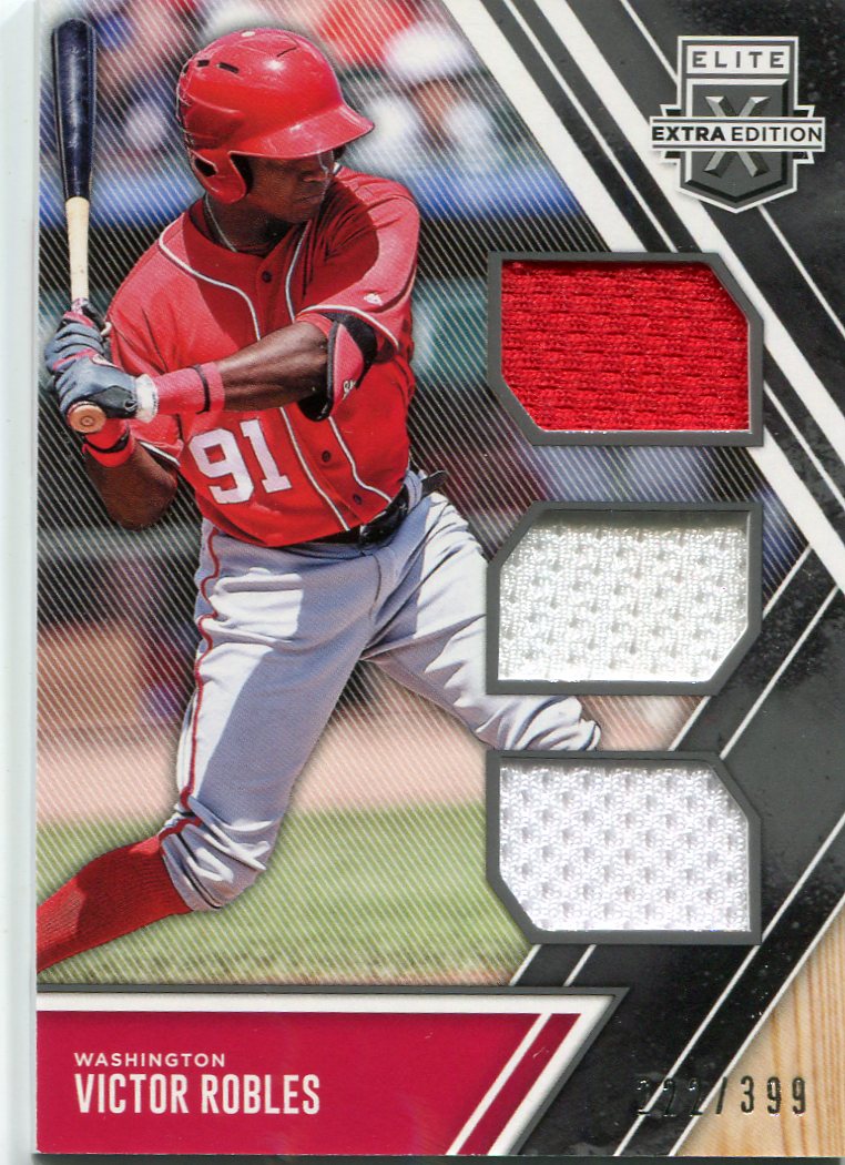 2017 Elite Extra Edition Triple Materials #8 Victor Robles/399