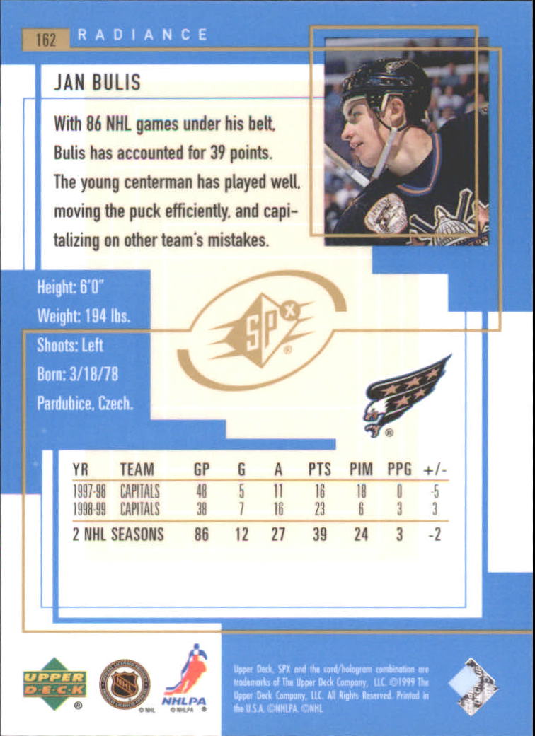1999-00 SPx Radiance #162 Jan Bulis