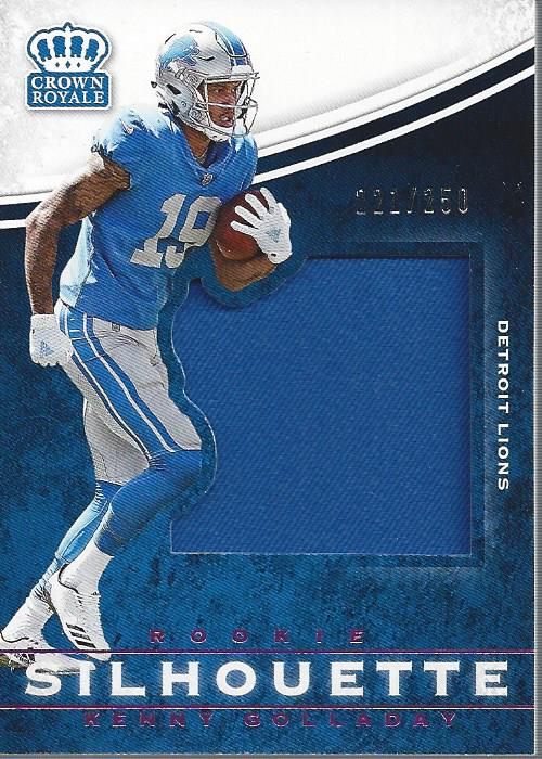 2017 Crown Royale Jumbo Rookie Silhouette Jerseys Pink #10 Kenny Golladay