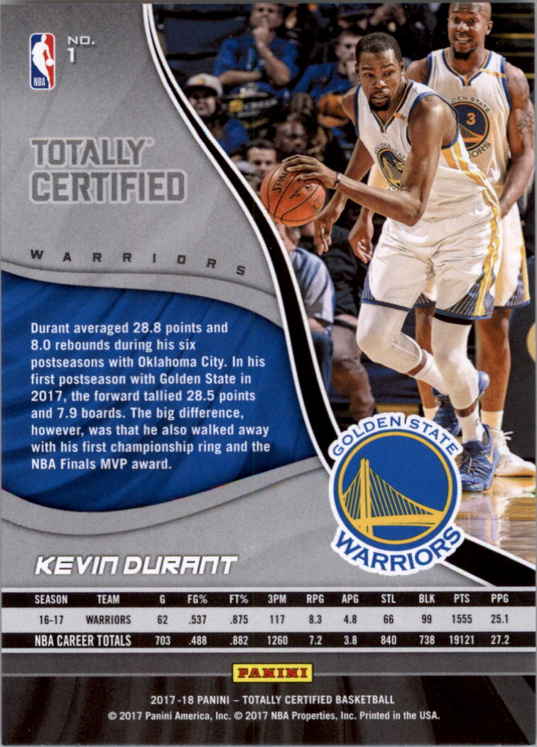 2017-18 Totally Certified Basketball Card Pick (Base)