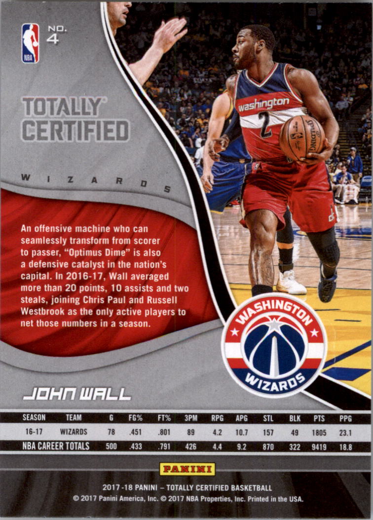 2017-18 Totally Certified Basketball Card Pick (Base)