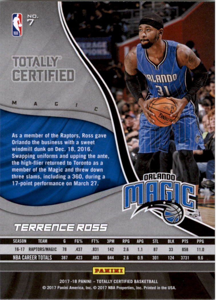 2017-18 Totally Certified Basketball Card Pick (Base)