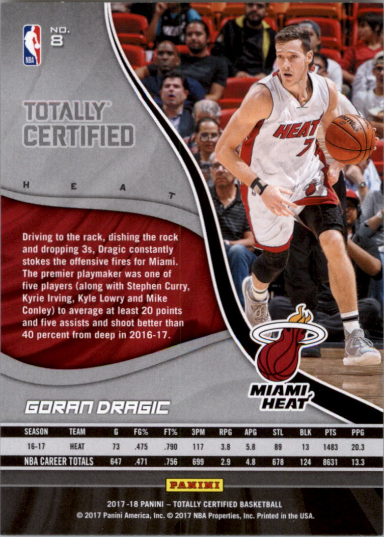 2017-18 Totally Certified Basketball Card Pick (Base)