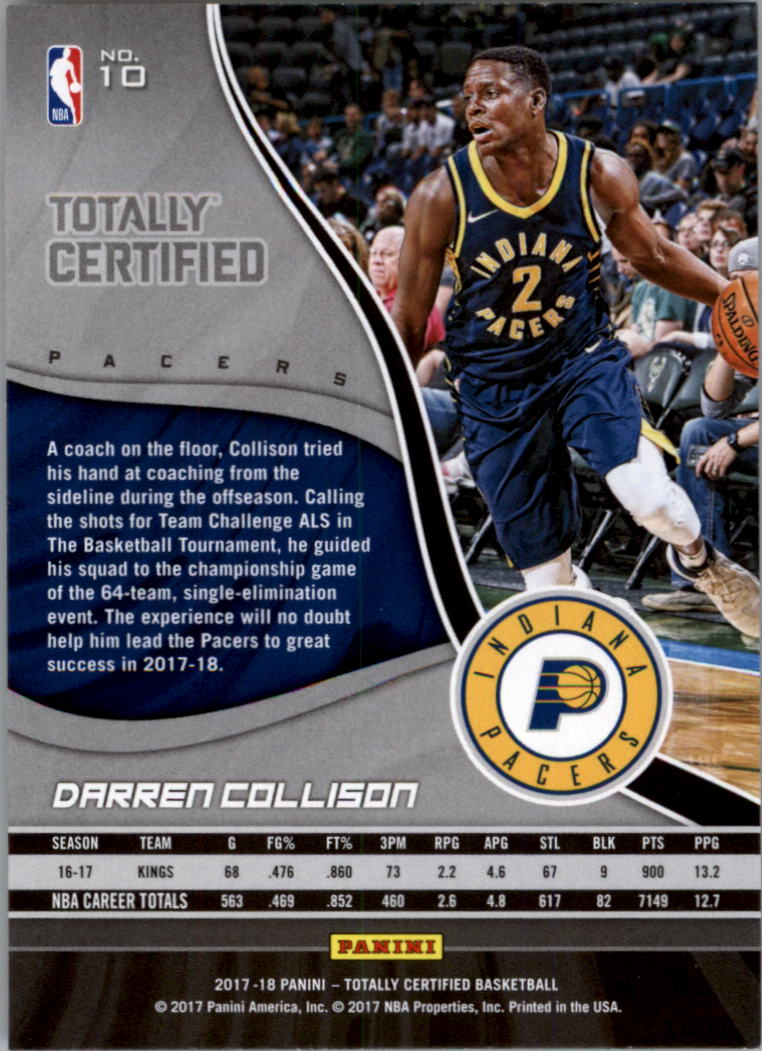 2017-18 Totally Certified Basketball Card Pick (Base)