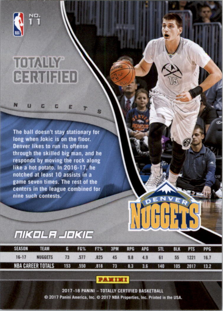 2017-18 Totally Certified Basketball Card Pick (Base)