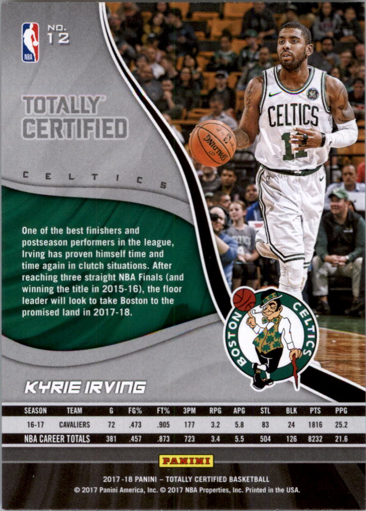 2017-18 Totally Certified Basketball Card Pick (Base)