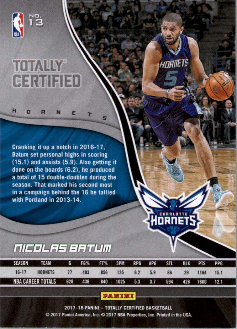 2017-18 Totally Certified Basketball Card Pick (Base)