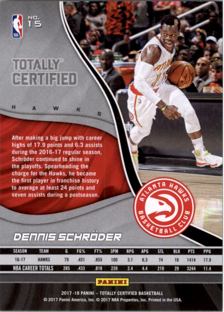 2017-18 Totally Certified Basketball Card Pick (Base)