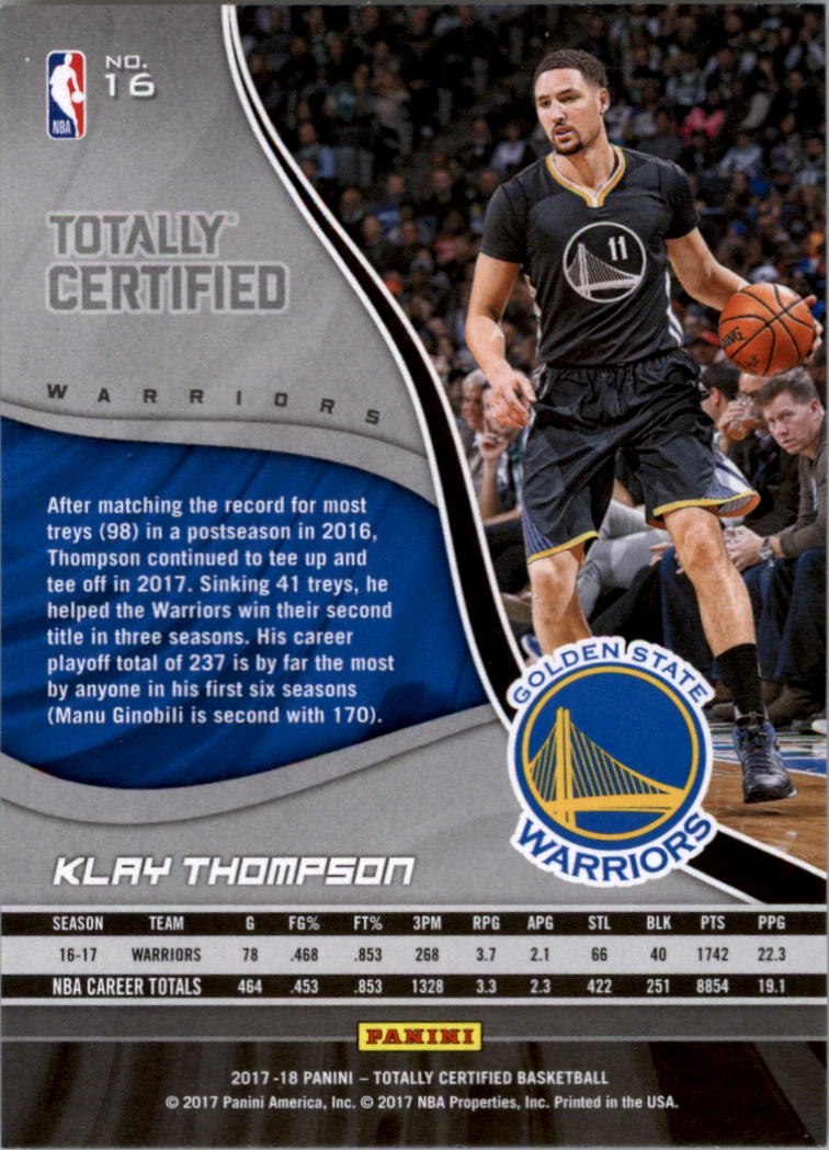 2017-18 Totally Certified Basketball Card Pick (Base)