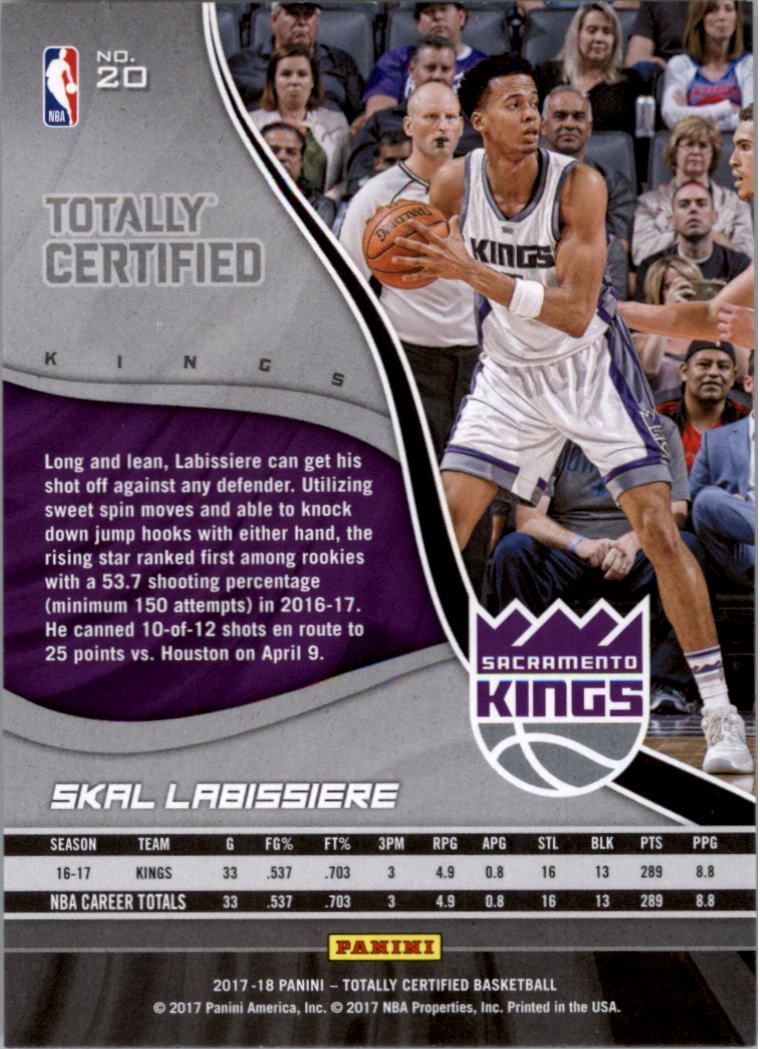 2017-18 Totally Certified Basketball Card Pick (Base)