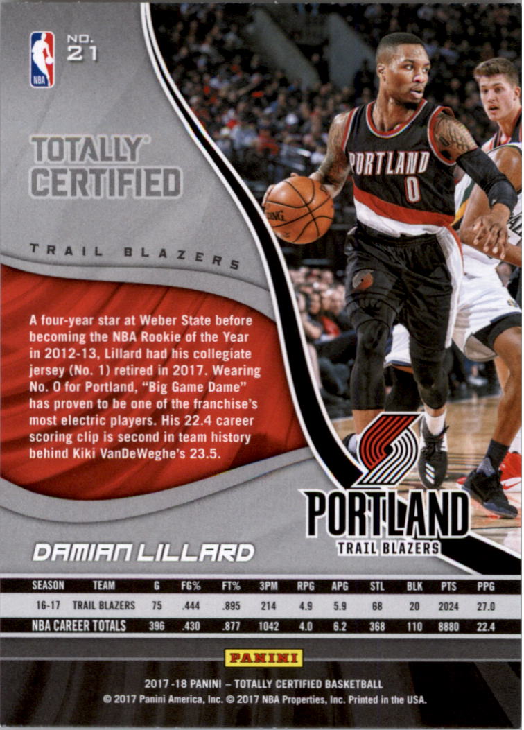 2017-18 Totally Certified Basketball Card Pick (Base)