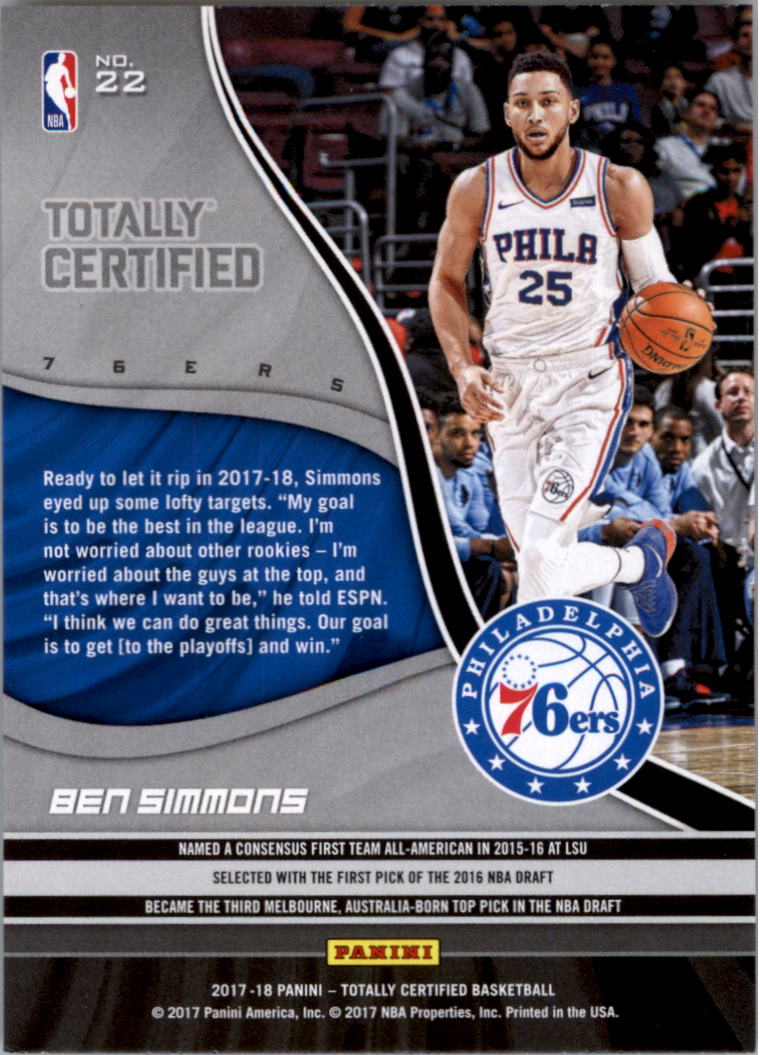 2017-18 Totally Certified Basketball Card Pick (Base)