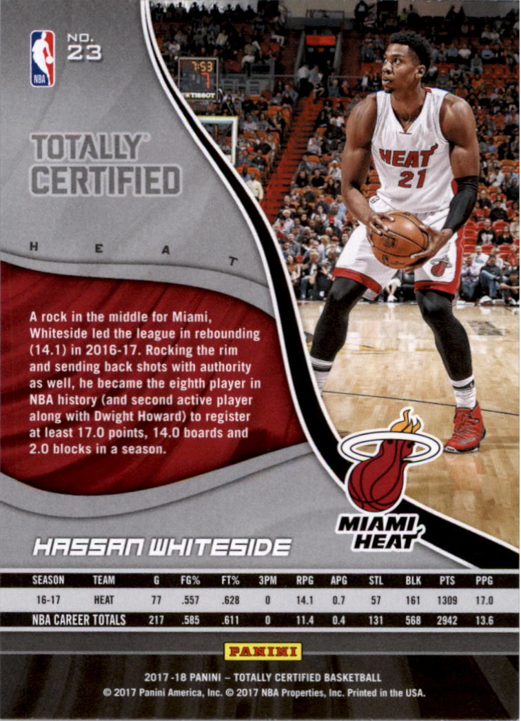 2017-18 Totally Certified Basketball Card Pick (Base)