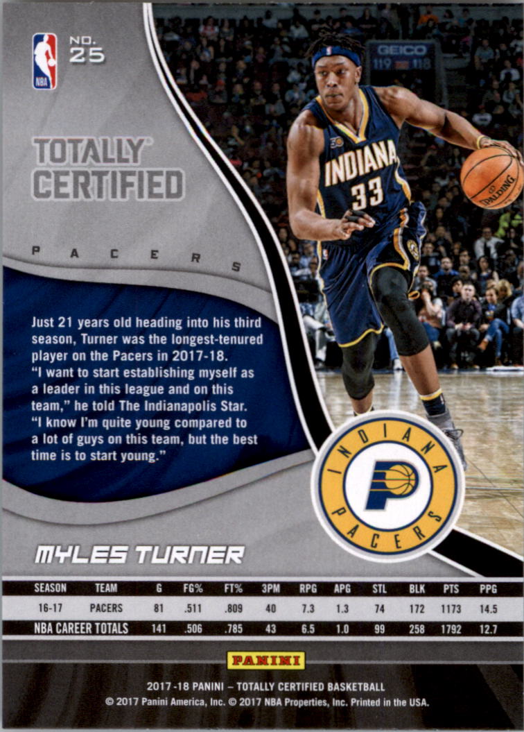 2017-18 Totally Certified Basketball Card Pick (Base)