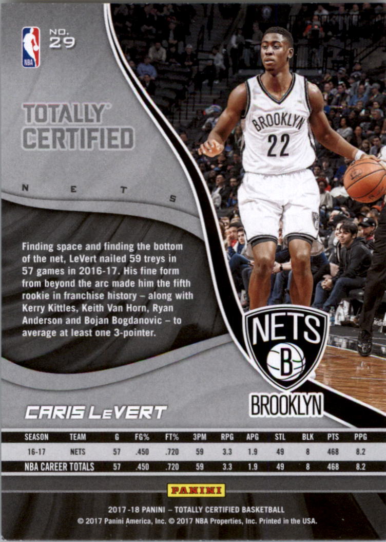 2017-18 Totally Certified Basketball Card Pick (Base)