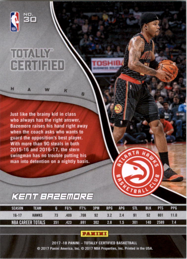 2017-18 Totally Certified Basketball Card Pick (Base)