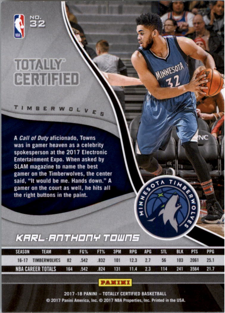 2017-18 Totally Certified Basketball Card Pick (Base)