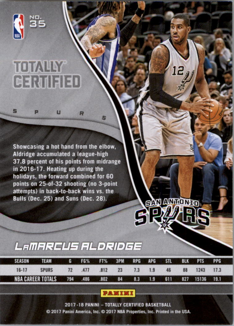 2017-18 Totally Certified Basketball Card Pick (Base)