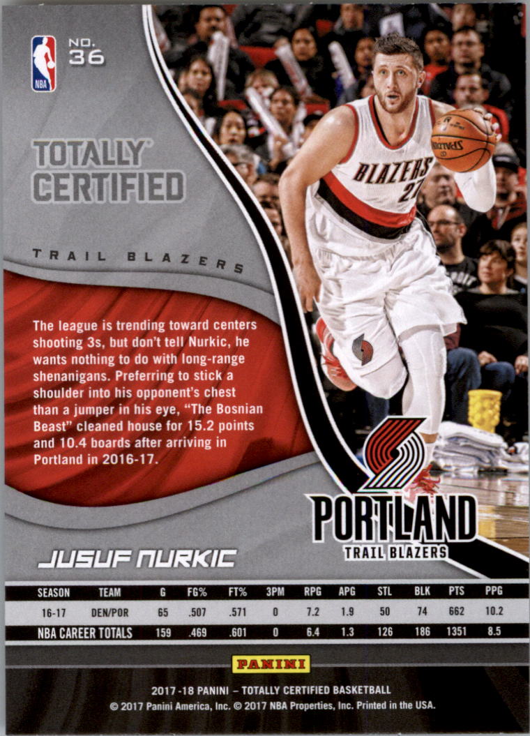 2017-18 Totally Certified Basketball Card Pick (Base)