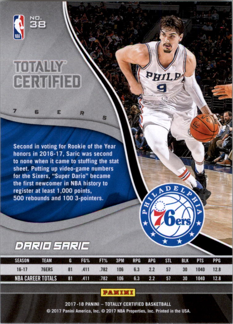 2017-18 Totally Certified Basketball Card Pick (Base)