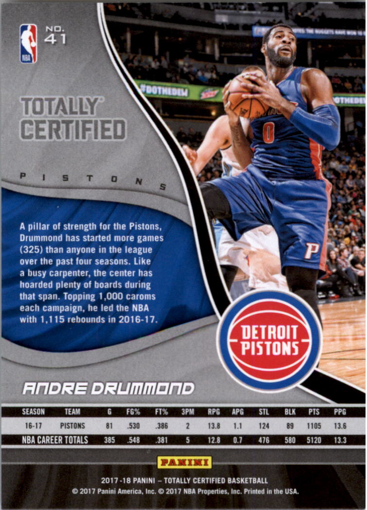 2017-18 Totally Certified Basketball Card Pick (Base)