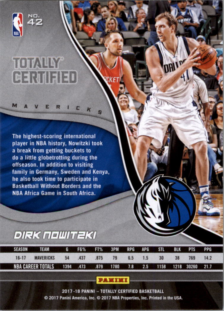 2017-18 Totally Certified Basketball Card Pick (Base)