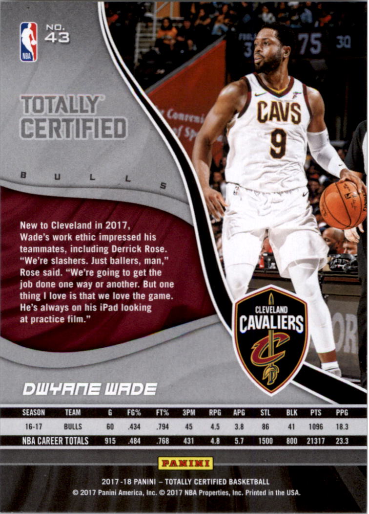 2017-18 Totally Certified Basketball Card Pick (Base)