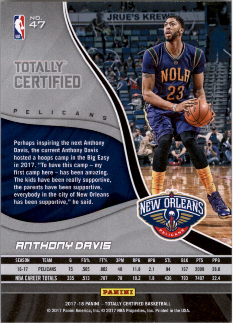 2017-18 Totally Certified Basketball Card Pick (Base)