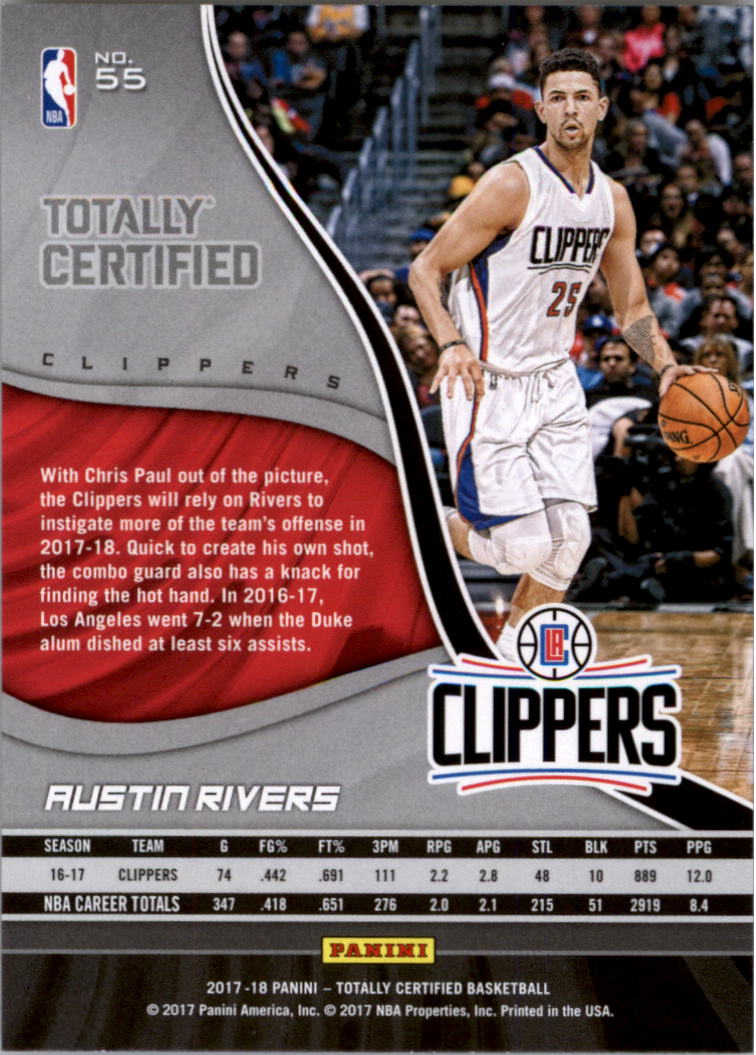 2017-18 Totally Certified Basketball Card Pick (Base)