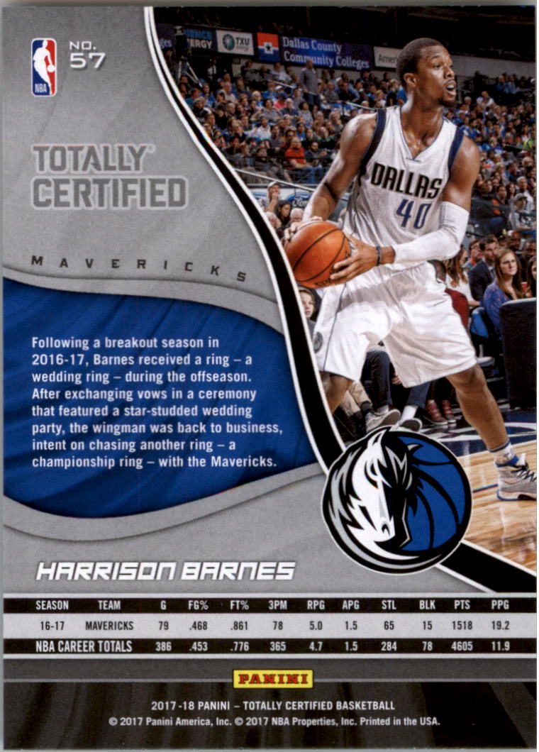 2017-18 Totally Certified Basketball Card Pick (Base)